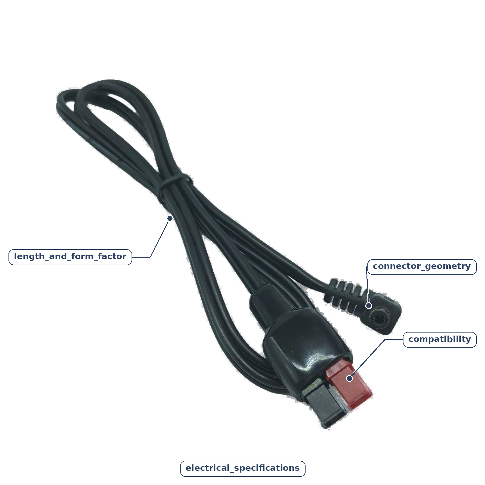 ICOM IC-705 Power Cable: 1M Length Pure Copper 18AWG Right Angle DC for Transceiver - Image 9